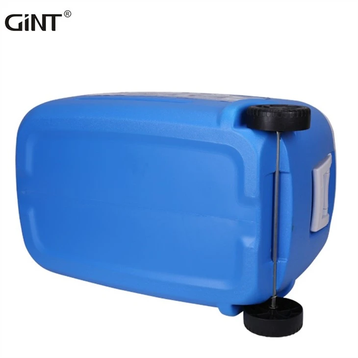 Easy Transport Foam Insulated Plastic Rolling Hard Ice Cooler Box With Wheels